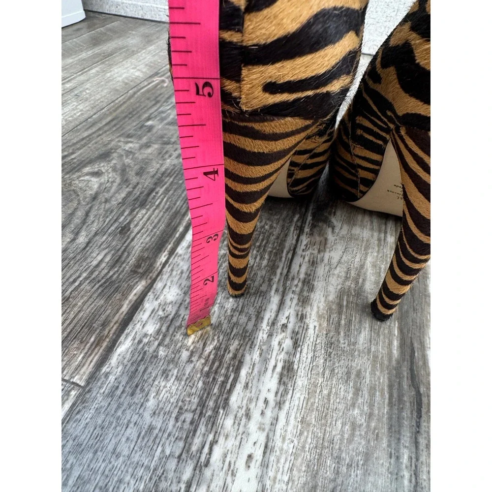 Wittner Zebra Print Calf Hair Ankle Boots Stiletto Platform 39/8.5‎ Animal Print